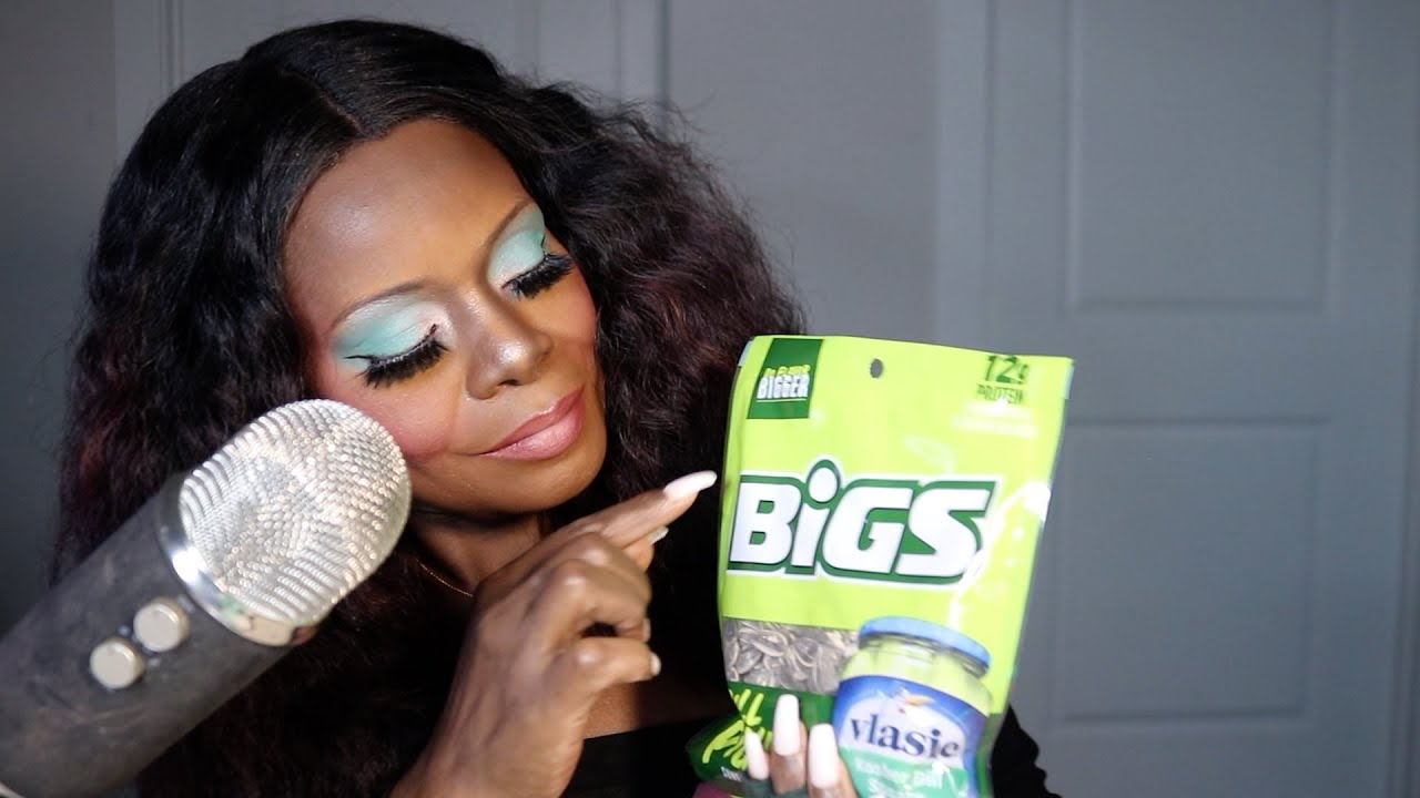 VLASIC DILL PICKLE BIG SUNFLOWER SEEDS ASMR EATING SOUNDS