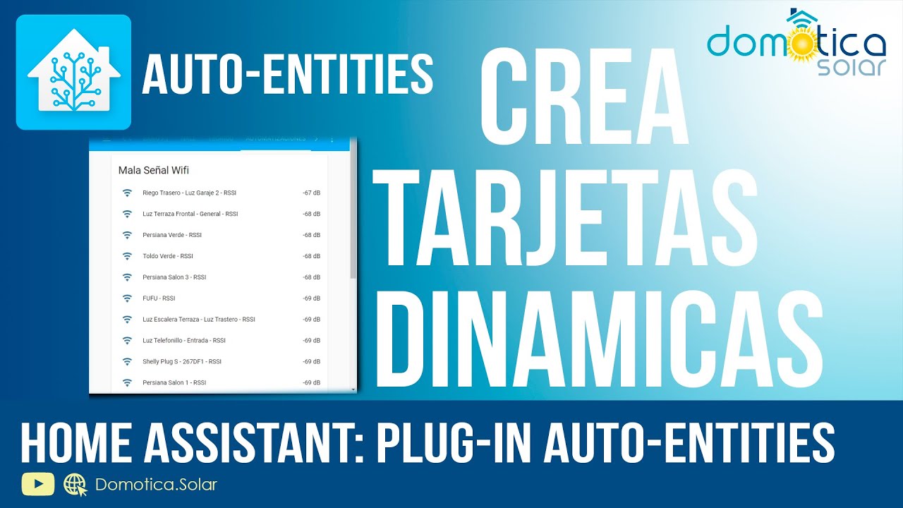 Home Assistant. Tarjetas dinámicas con Plugin Auto-entities