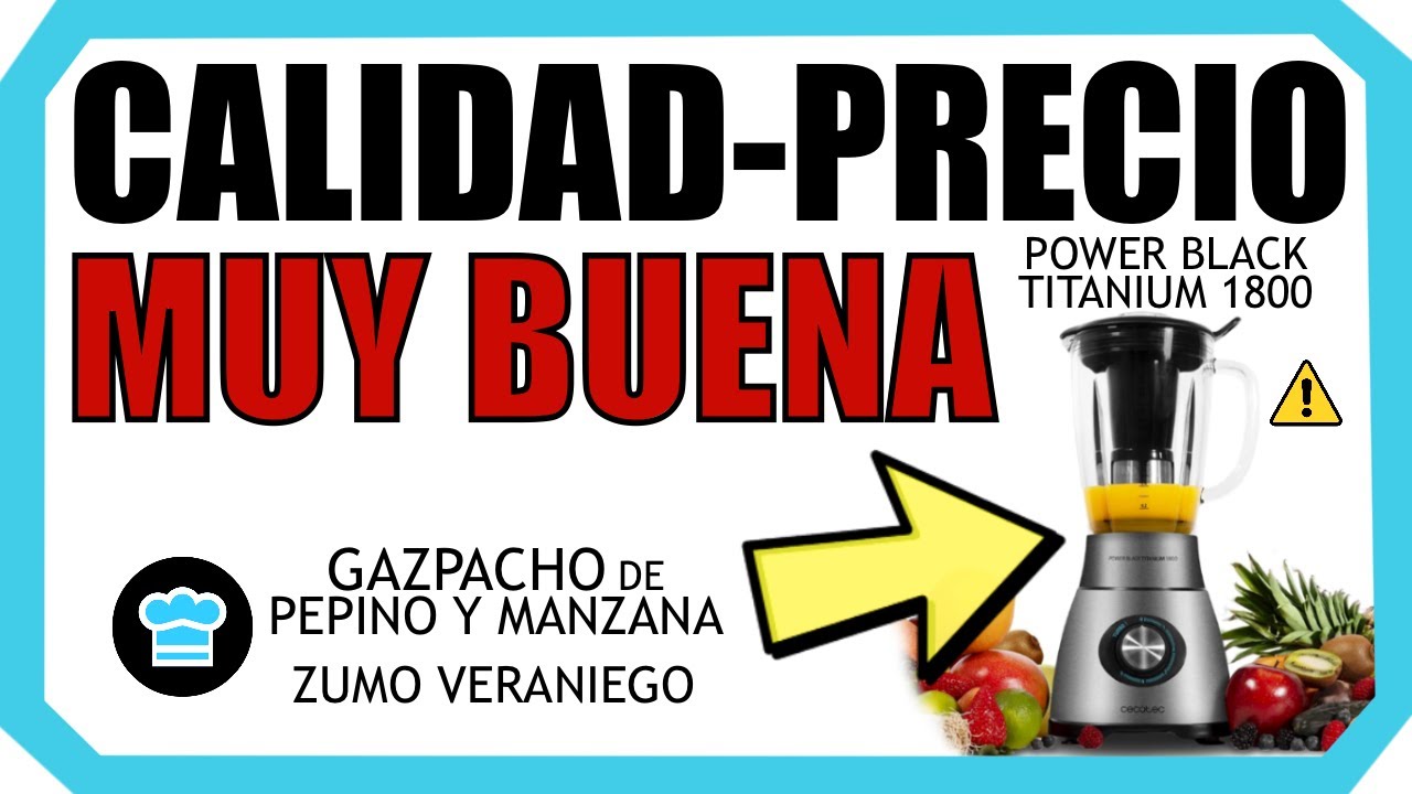 👨🏻‍🍳¡Probamos la POWER BLACK TITANIUM 1800! | 👍🏻¡Una BATIDORA de VASO POTENTE a BUEN PRECIO | Review