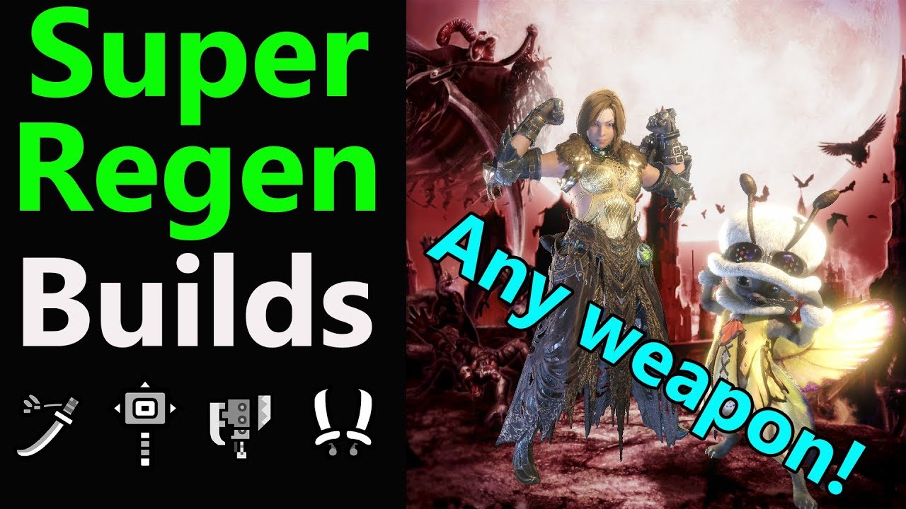 MHW: Super Recovery Builds: Damage & Survive! Customize for ANY weapon type.