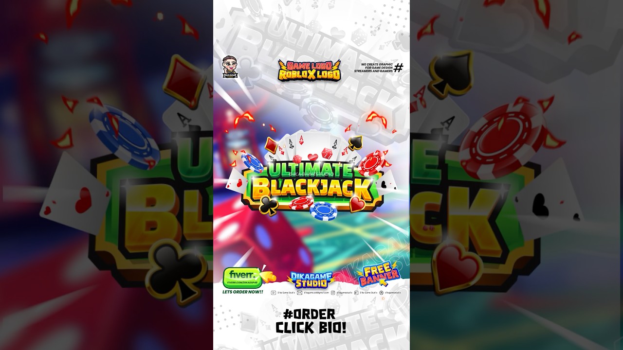 Blackjack Casino Game Logo Design | Ultimate Blackjack