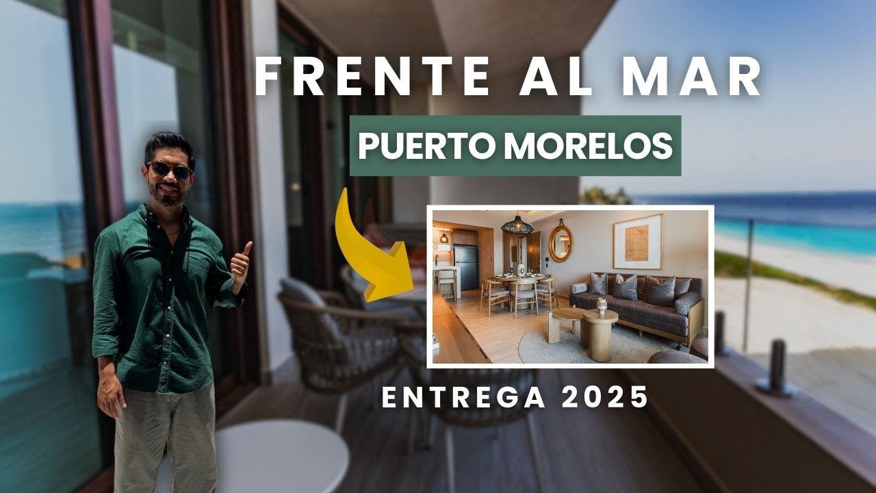 Departamentos frente al mar en PUERTO MORELOS  2025
