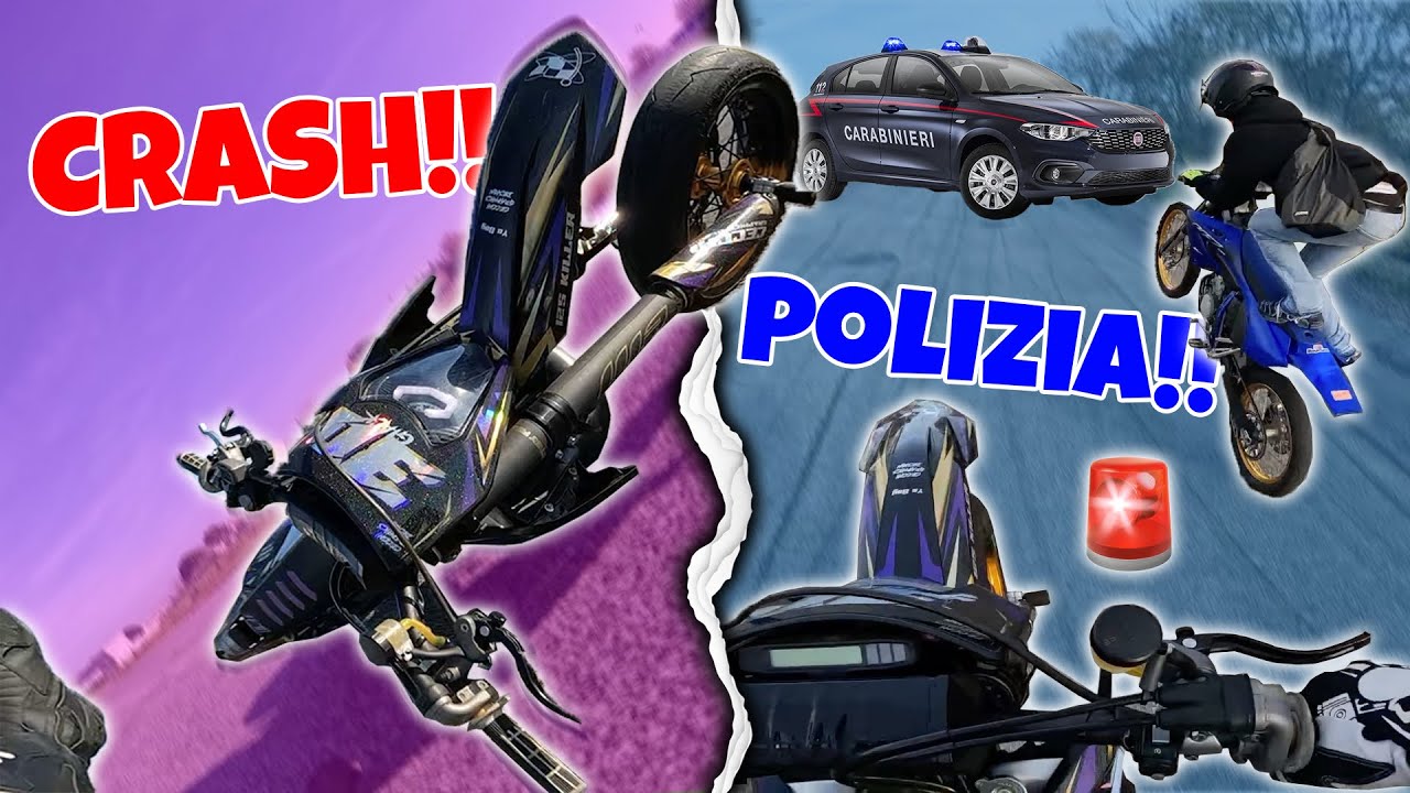 COSA VUOL DIRE ESSERE UN BIKERS!!! POLIZIA🚨 + CADUTA IN PISTA!!🤕