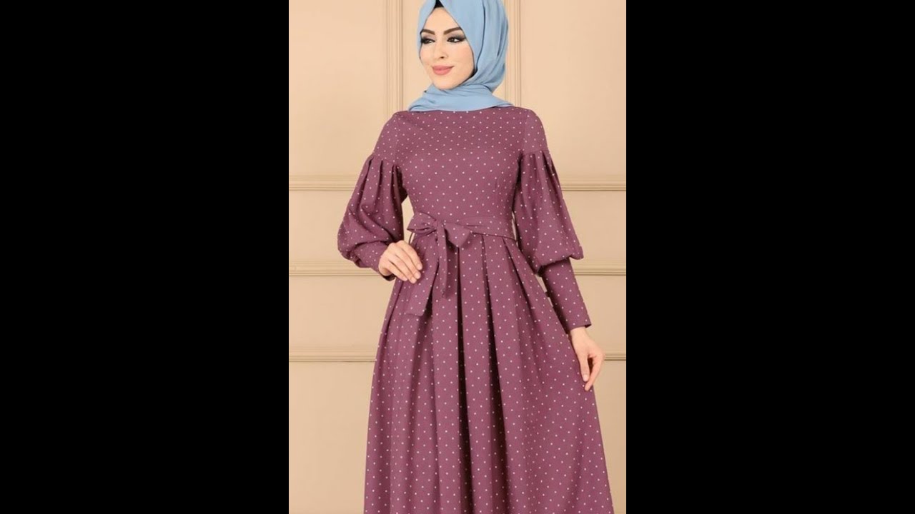 15- موديل تركي للمحجبات  والتفصيل علي القماش .. سلسلة موديلات العيد 😍👍❤