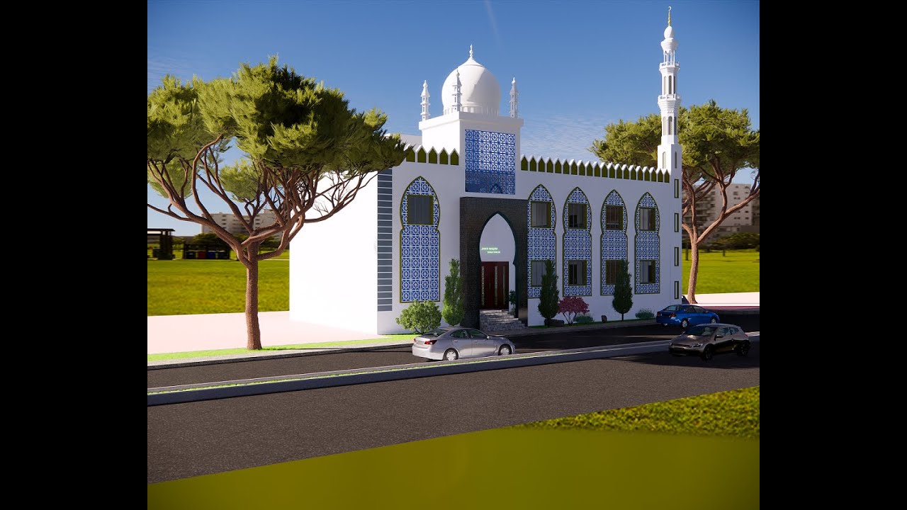 JAMA MASJID KURGI Walk through in SketchUP