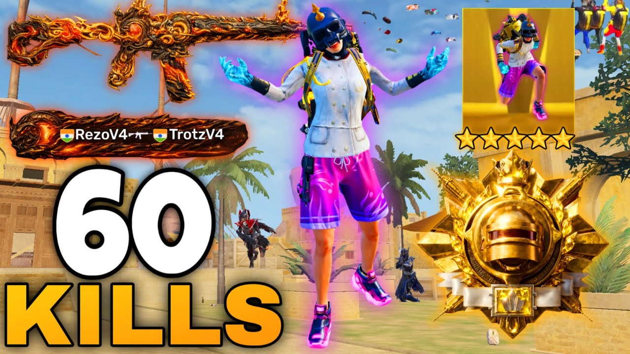 60 KILLS!!!🔥 NEW BEST AGGRESSIVE RUSH GAMEPLAY With BEST OUTFIT 😍PUBG MOBILE - BGMI