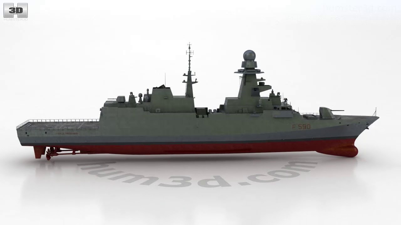 FREMM frigate 3D model by 3DModels.org