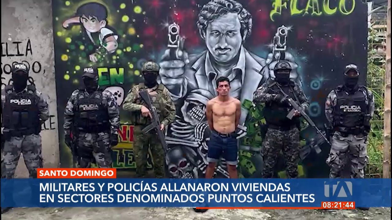 La Fuerza Pública realizó allanamientos a viviendas en sectores calientes en Santo Domingo