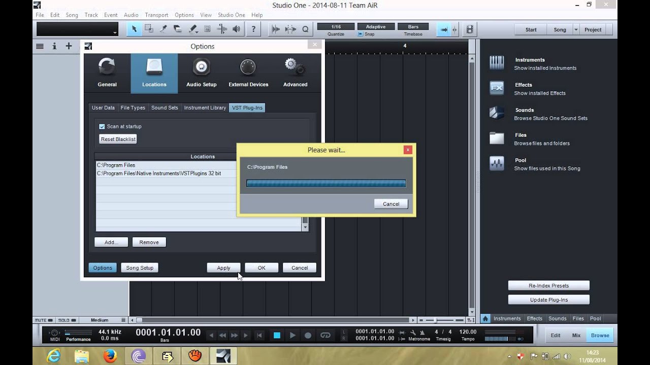 Adicionando o Kontakt no Studio One