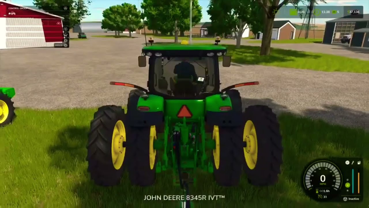 Spraying Hay And Working Ground