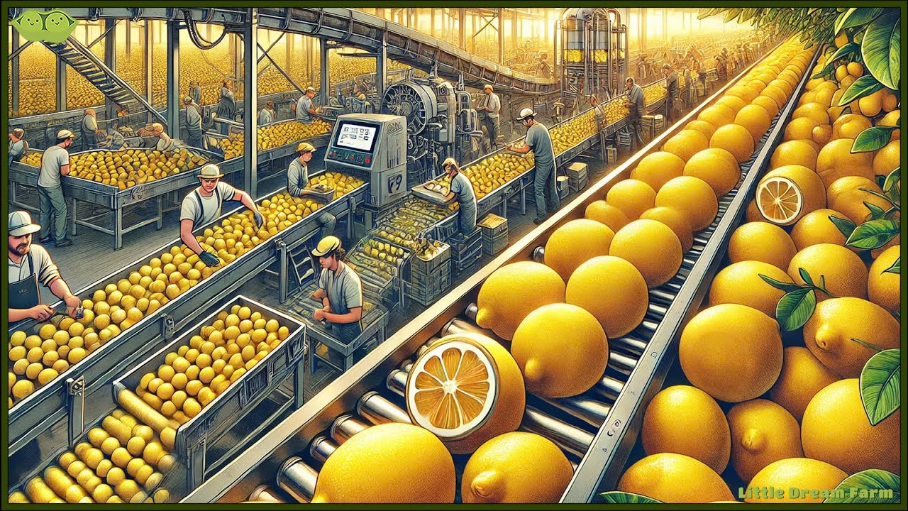 Mega Lemon Factory: Harvesting and Sorting Millions of Tons of Lemons | Producing Limoncello