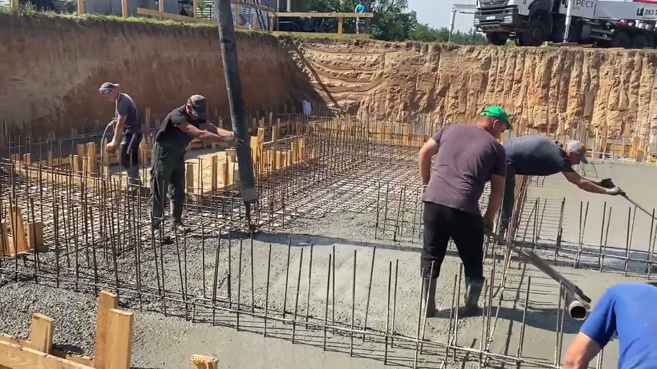 Монолитные работы: заливка фундамента в Гореничах в Киевской области от КПВ-Строй.
