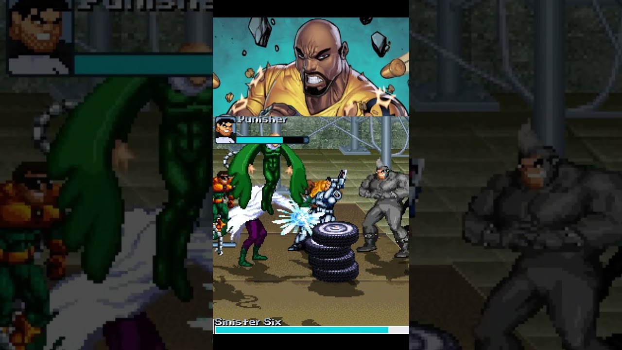 Luke Cage VS Sinister Six - The Punisher Arcade Remake #IronFist #punisher #marvel #indiegame