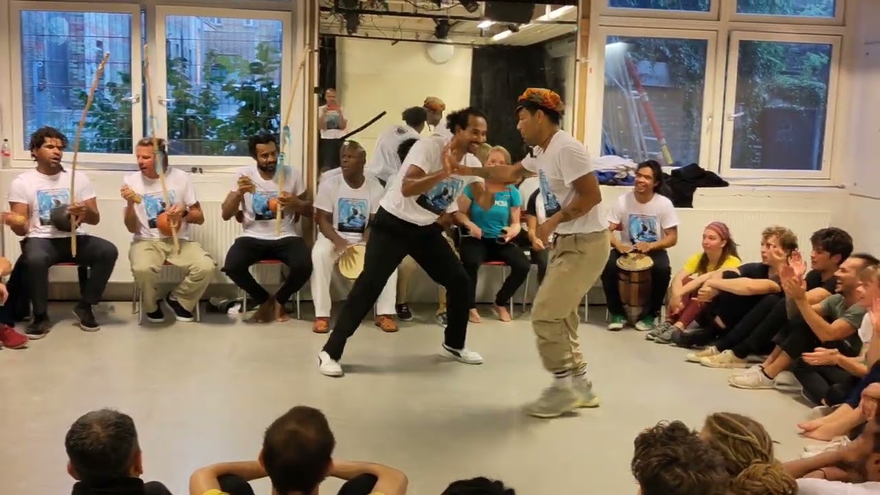 Prof Charmoso & Pezão at Angoleiros do Mar Copenhagen Capoeira festival 2023
