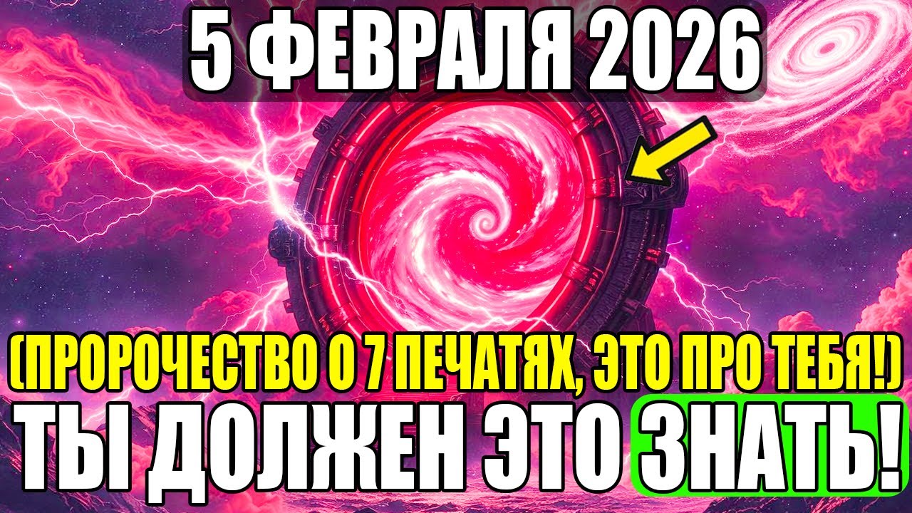 ВЫ ДОЛЖНЫ ЗНАТЬ ЭТО ДО 5 ФЕВРАЛЯ Пророчество о 7 печатях касается ТЕБЯ!
