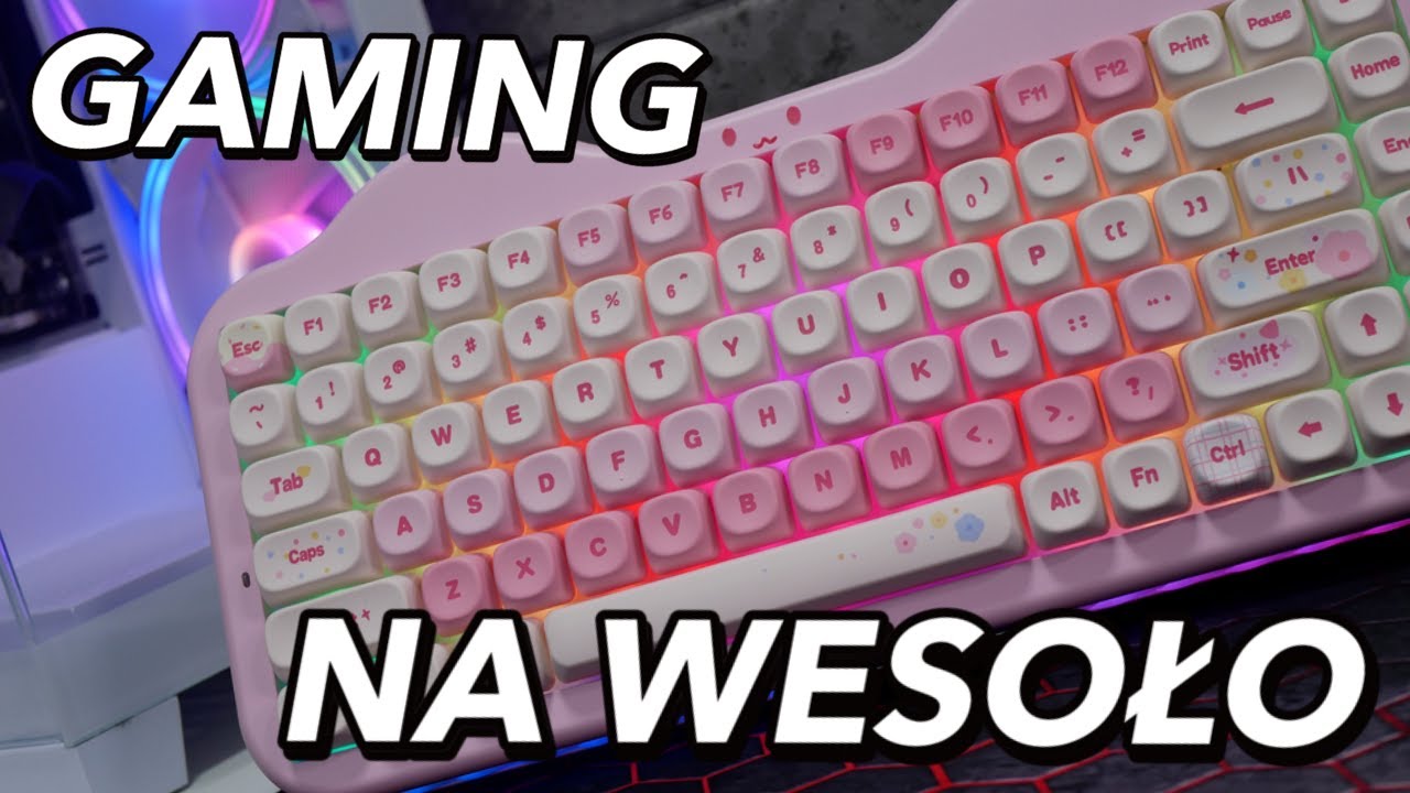 Solidna klawiatura mechaniczna na wesoło - Yunzii C75 Cake Meow Wireless z funkcją Hot-Swap