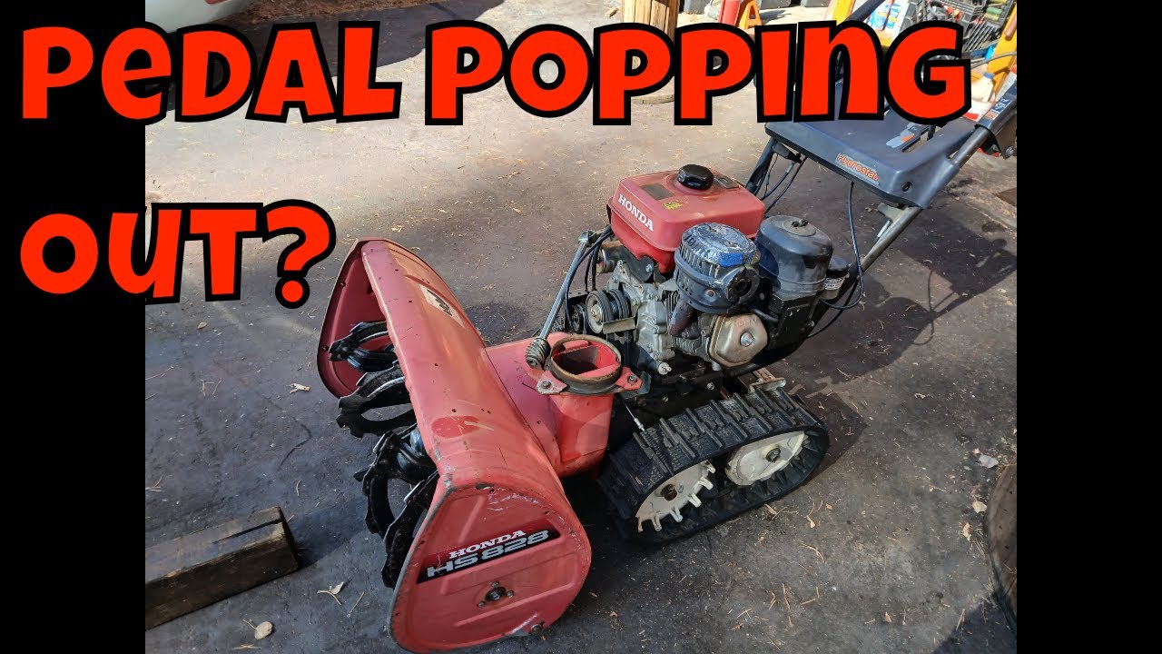 HOW To FIX Honda Snowblower Height Adjustment PEDAL That Keeps POPPING Out