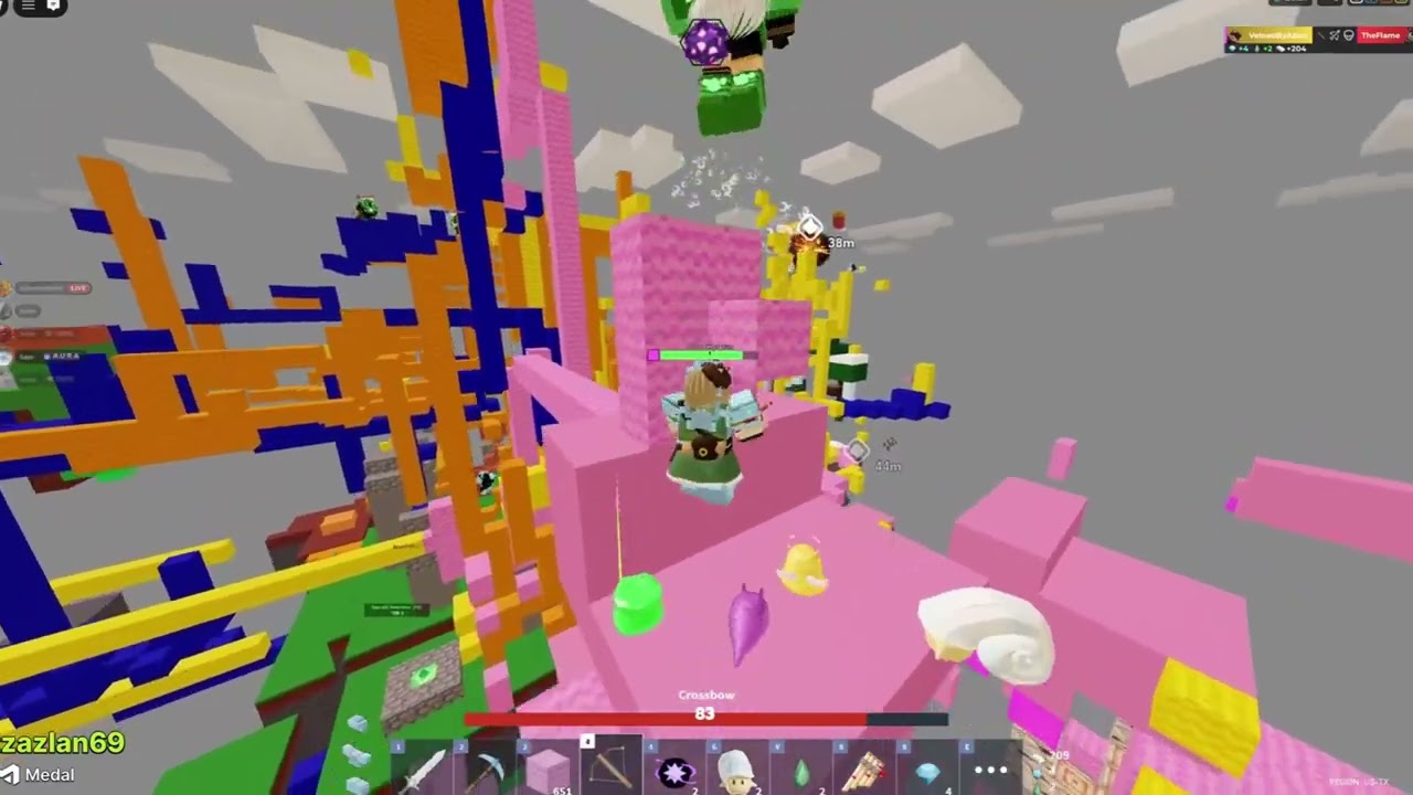 The WORST Roblox Bedwars ranked team.