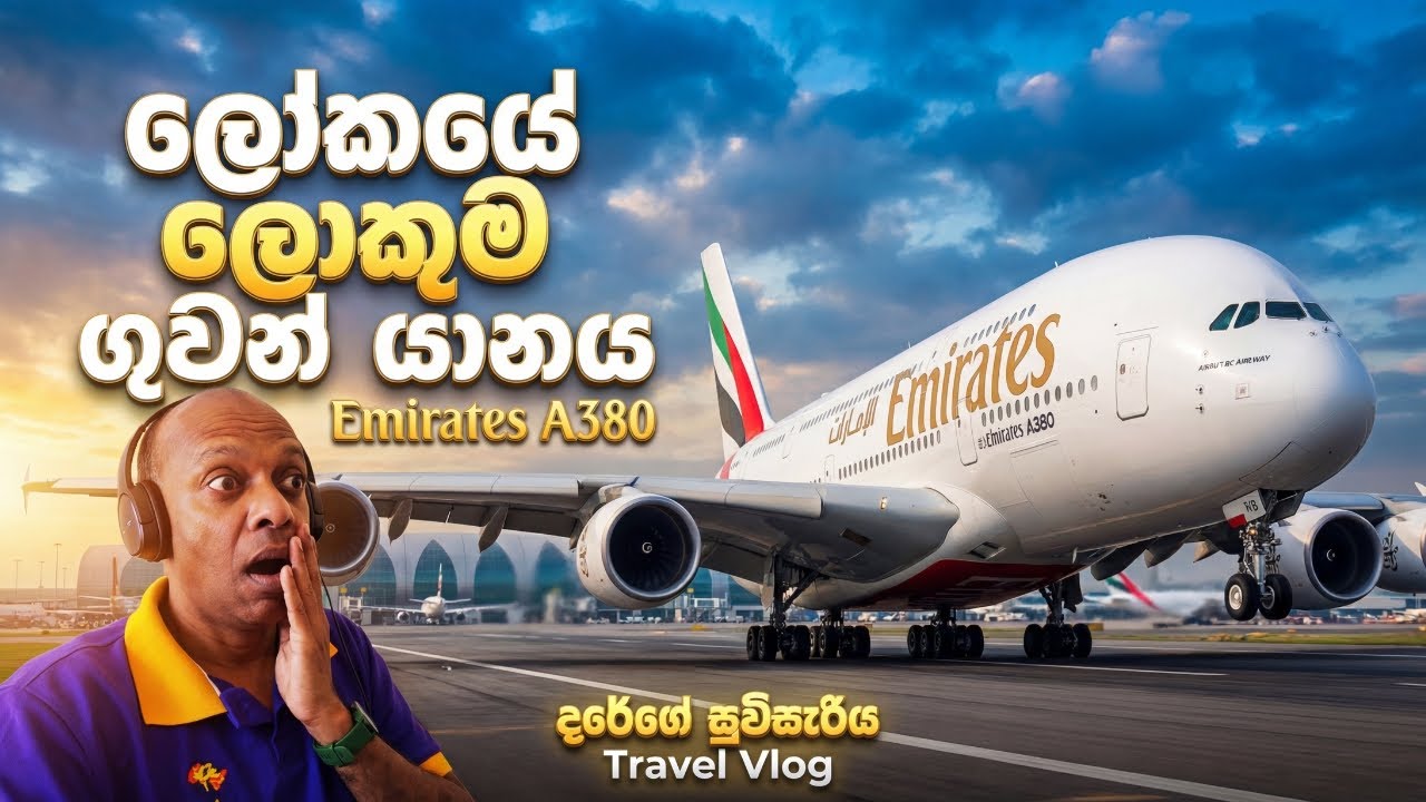 ලෝකේ ලොකුම  Emirates A380 යේ Experience එක. | Darege Suvisariya