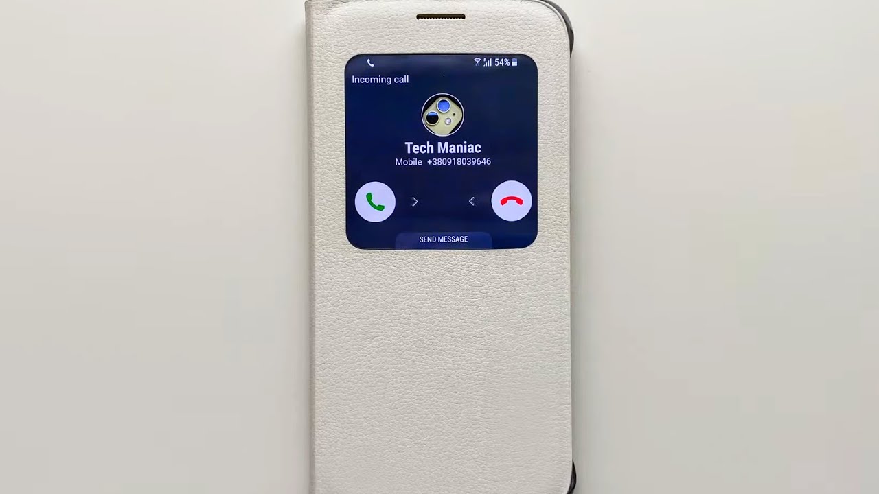 Samsung Galaxy S6 Incoming Call In S-View Flip Cover Case