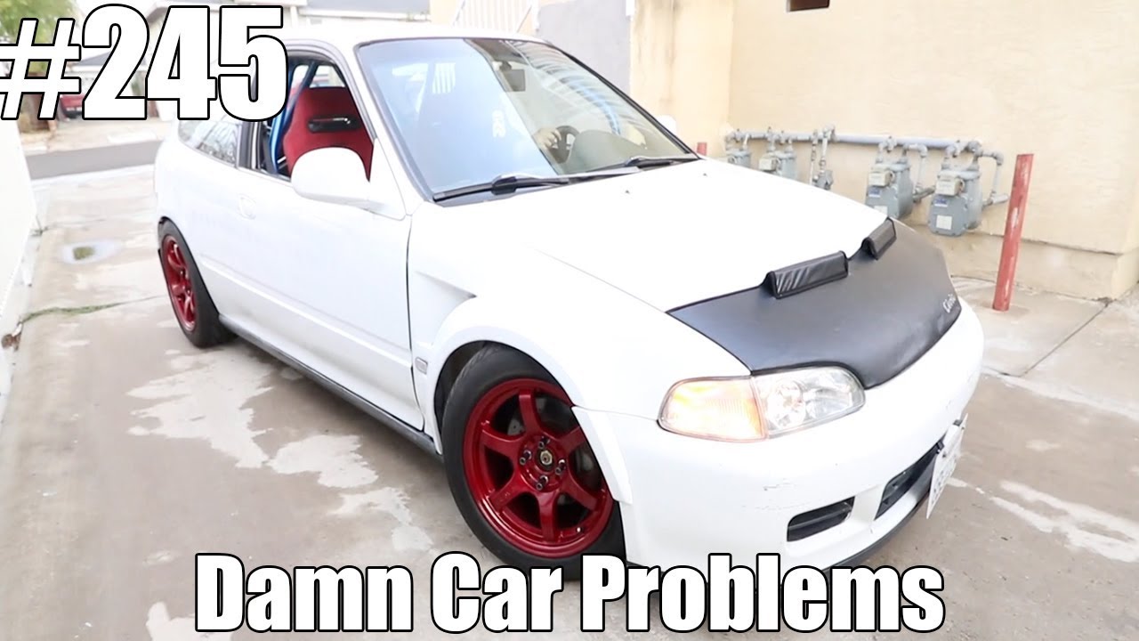 EG hatch Denji headlight install + My hatch leaking coolant...