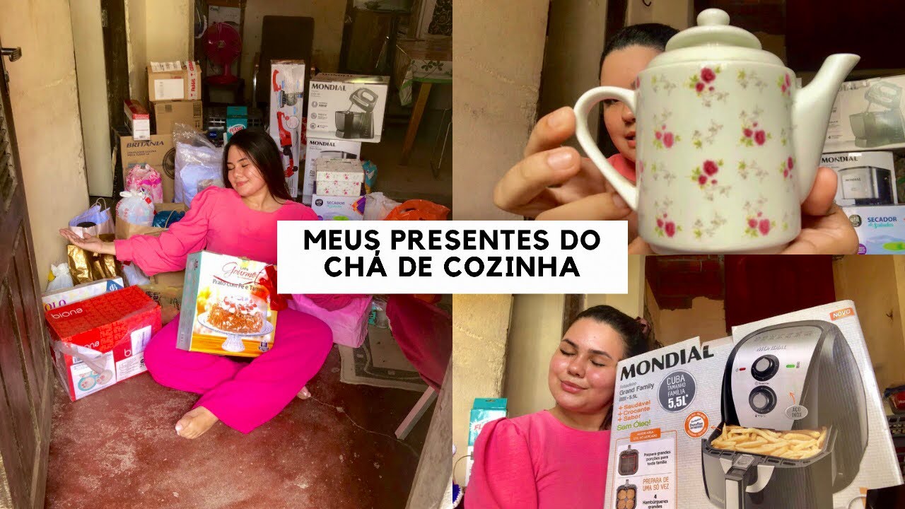 ABRINDO TODOS OS MEUS PRESENTES DO CHÁ DE COZINHA | muitos itens para meu enxoval - Maria Renata