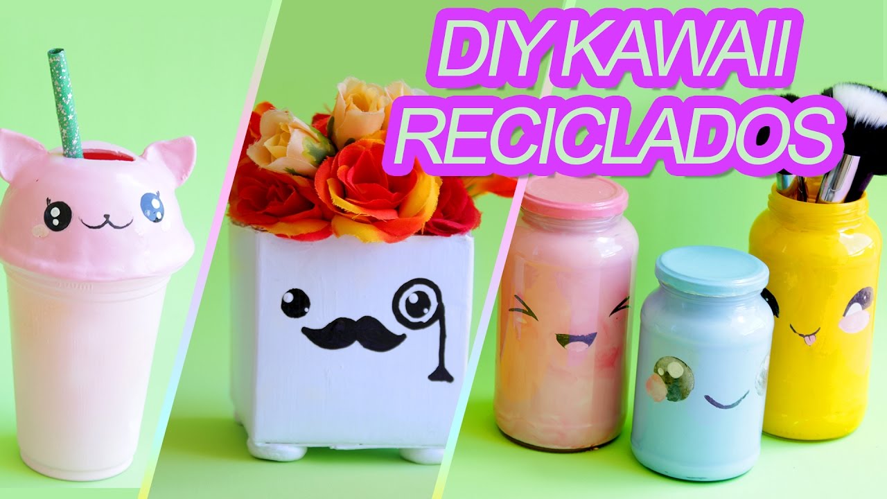 Diy Kawaii 6 ideias fofas com material reciclável ft Segredos de Aline