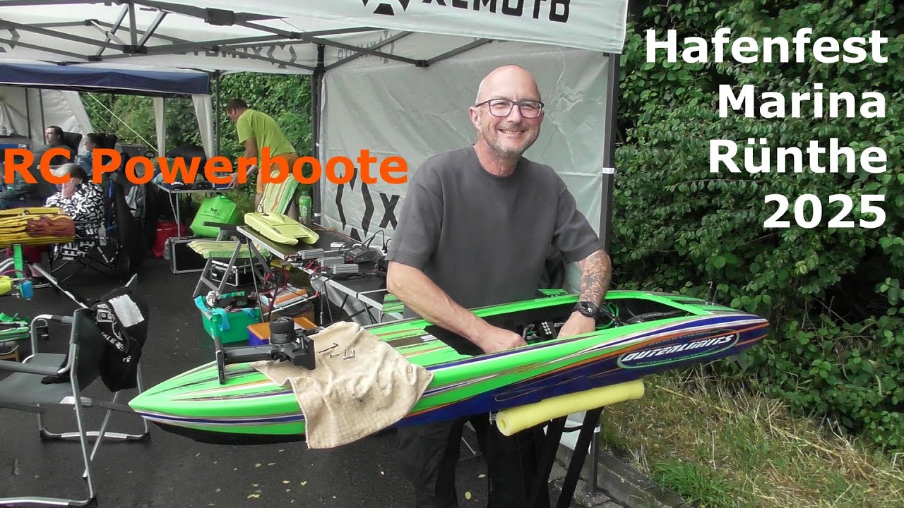 Hafenfest Marina Rünthe 2025 in Bergkamen, RC Powerboote