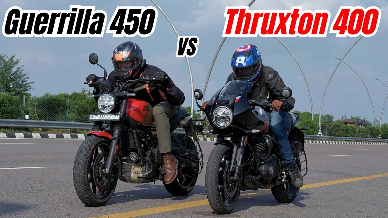 Thruxton 400 vs Guerrilla 450 Performance Test