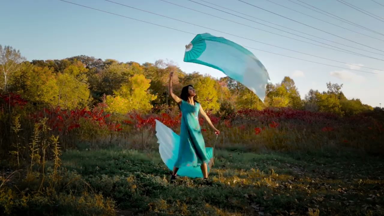 Autumn Poi Fan Dance- Floating