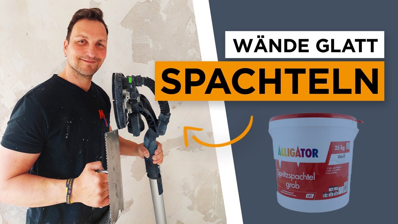 Wände glatt spachteln | Mit einem Arbeitsgang • einfach und effektiv!