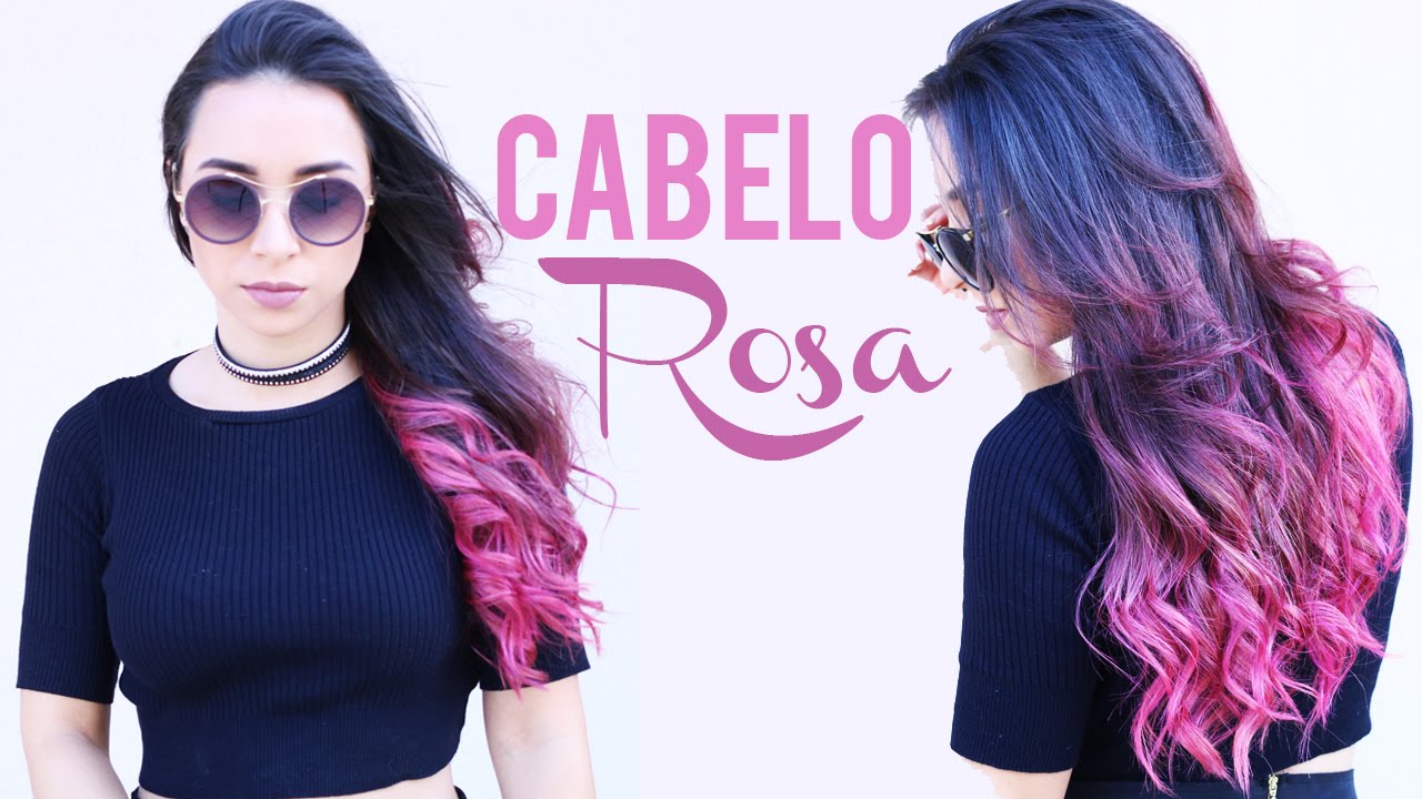 Como pintar o cabelo de ROSA | em casa