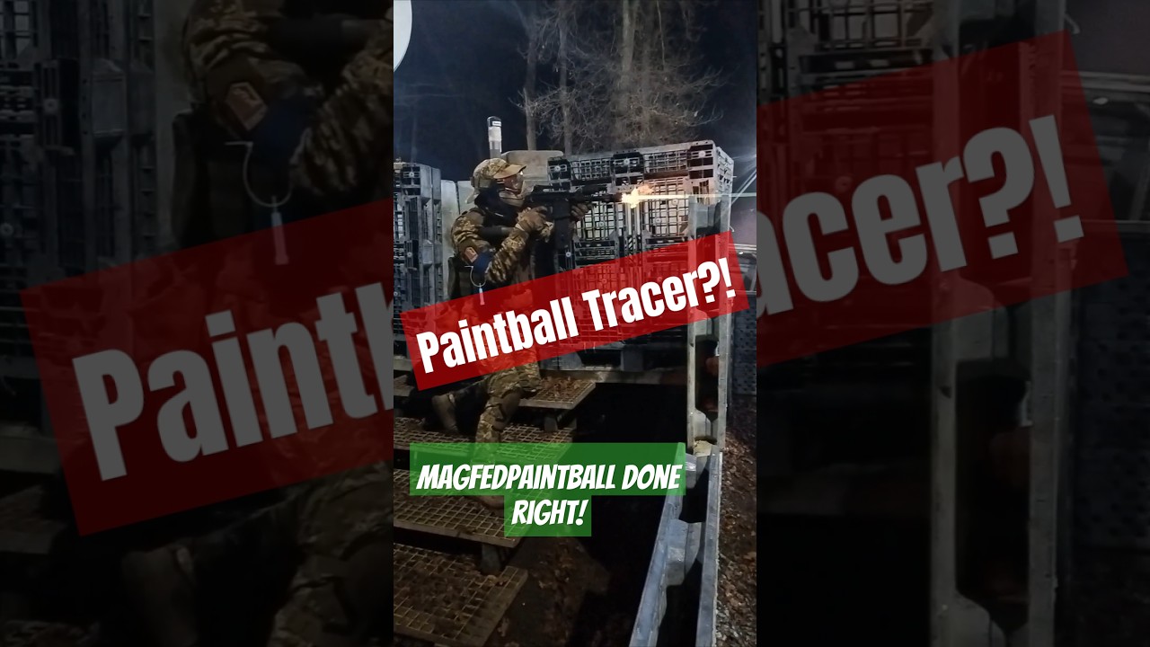 Tracer Paintball? Magfed Paintball Nightgame #paintball #magfed #tracer