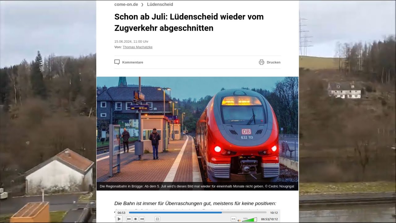 Die Volmetalbahn - Eine Chronologie des Grauens Teil 4 - Nach der Sperrung ist vor der Sperrung...