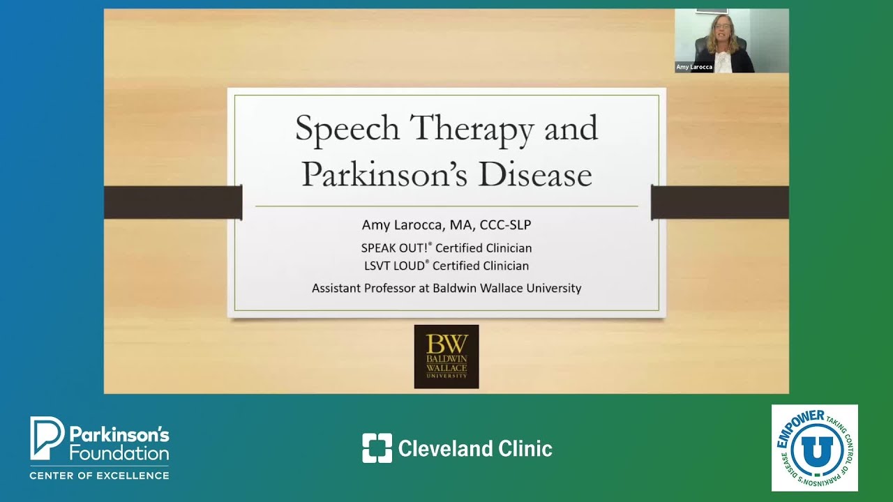 Speech Therapy and Parkinson's Disease | EMPOWER U&reg; Program 2020