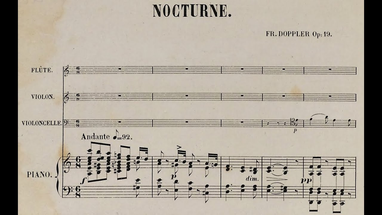 Franz Doppler - Nocturne in A Minor for Flute, Violin, Cello and Piano, Op.19