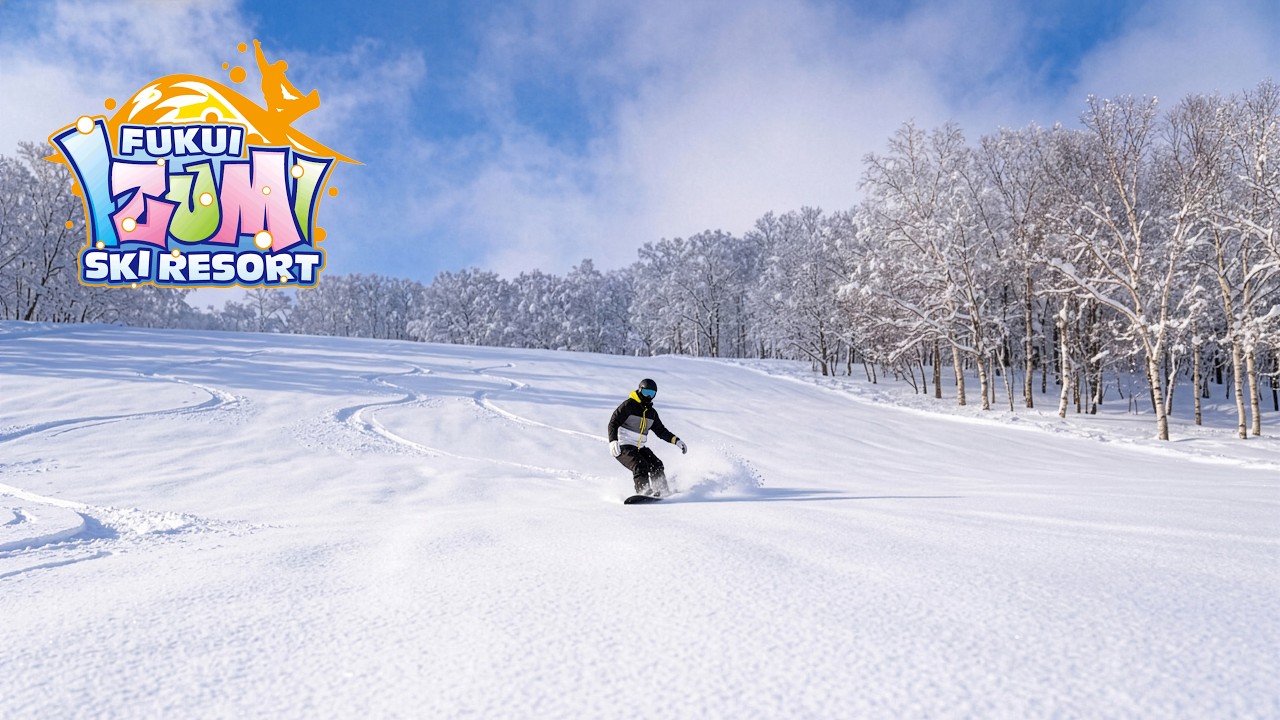Deep Snow in the Mountains! Fukui Izumi Ski Resort | Hidden Gem in Japan (subtitles) 福井和泉スキー場