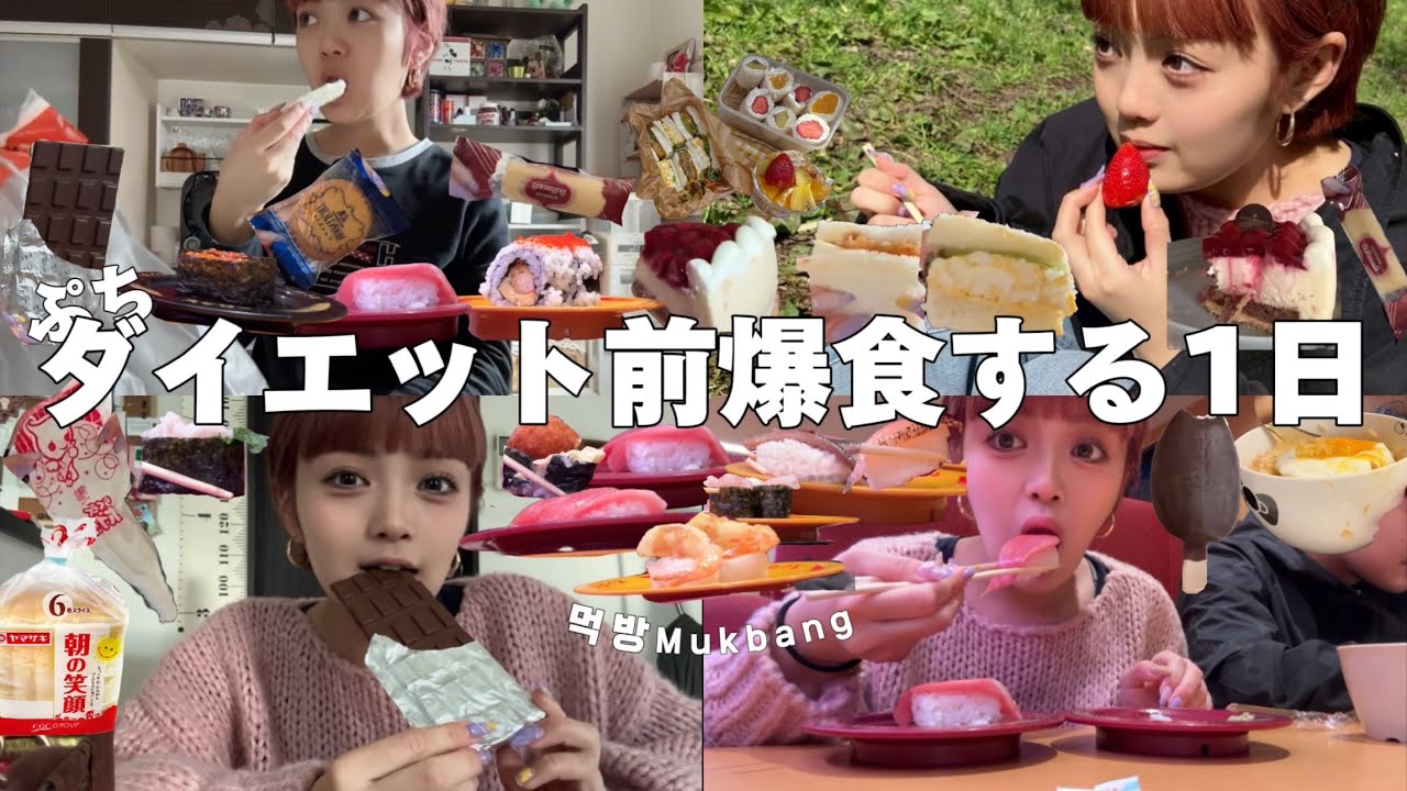 【爆食】たぶん明日からダイエットする前の食べまくる日｜Mukbang・먹방