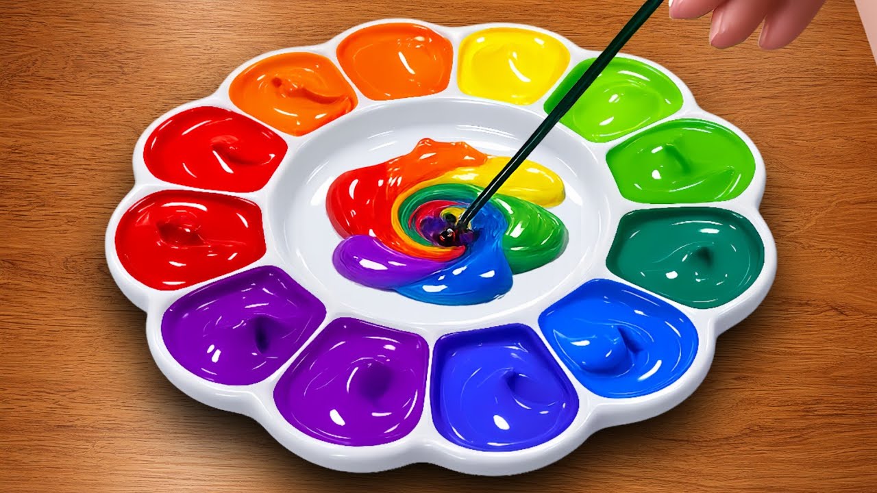 How to Making 13 Colors with 6 Rainbow Colors! Satisfying Color Mixing