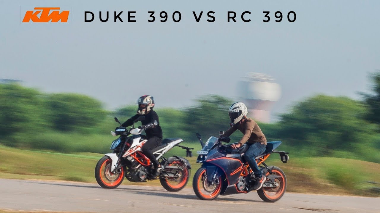 KTM Duke 390 vs RC390 Brake Test