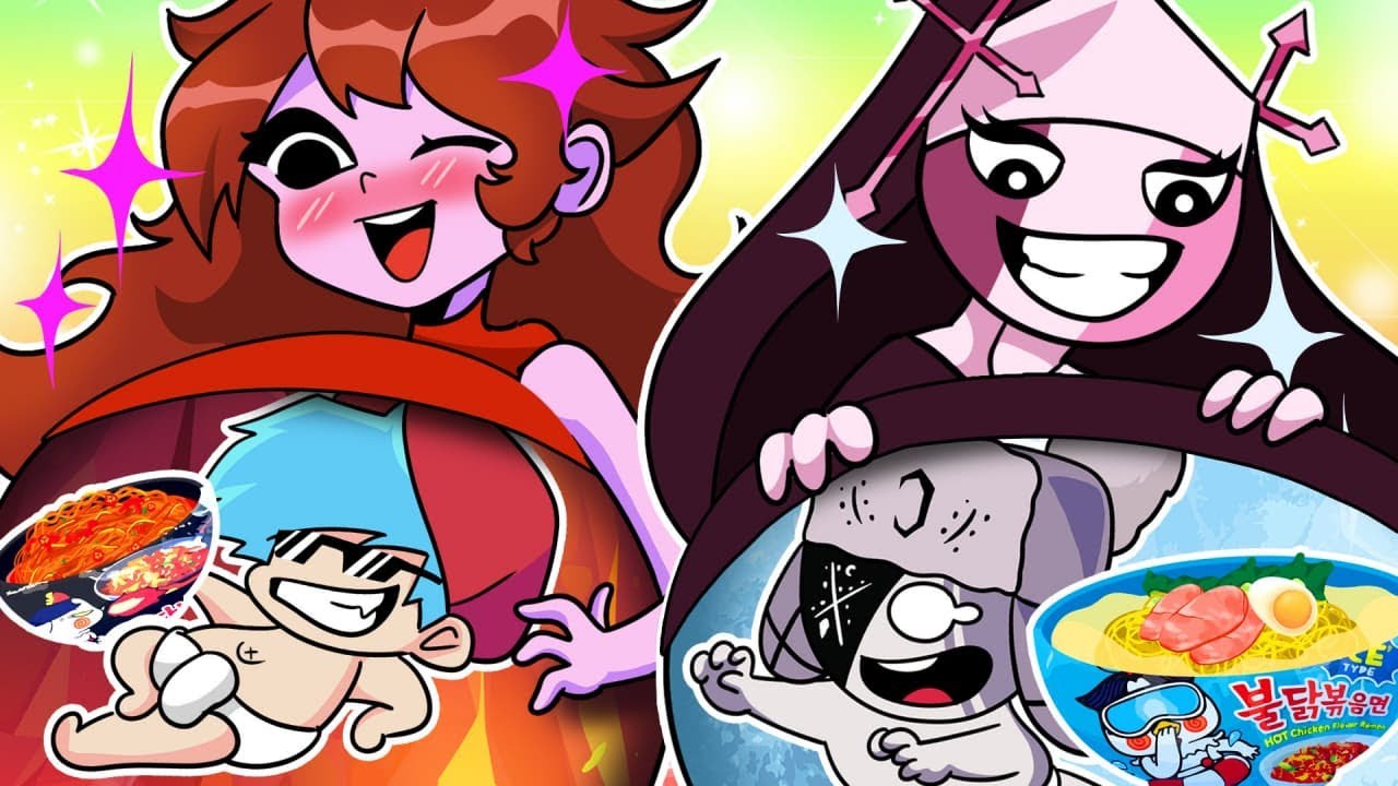 Hot Pregnant Girlfriend vs Cold Pregnant Sarvente | Friday Night Funkin Animation Mukbang