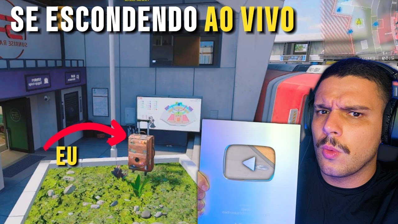 SE ESCONDENDO AO VIVO (100K DE INSCRITOS) #prophunt