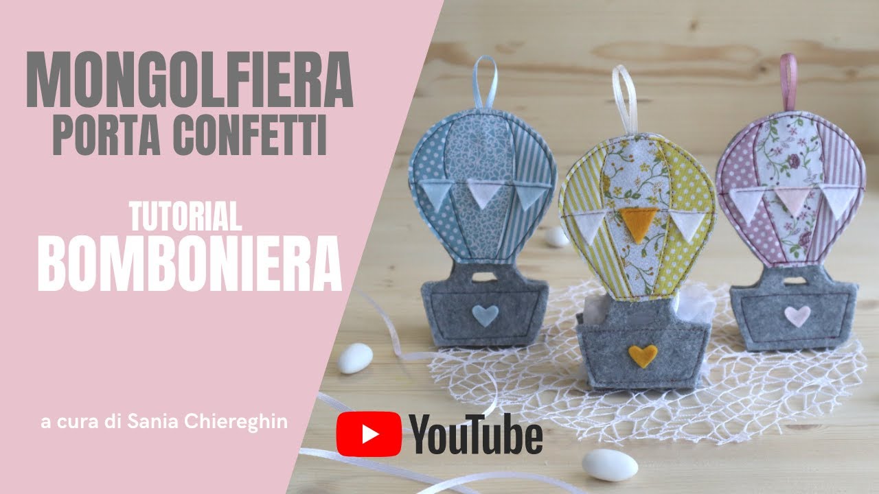 Bomboniera battesimo fai da te - facile e veloce - scatola porta confetti - diy - cucito creativo