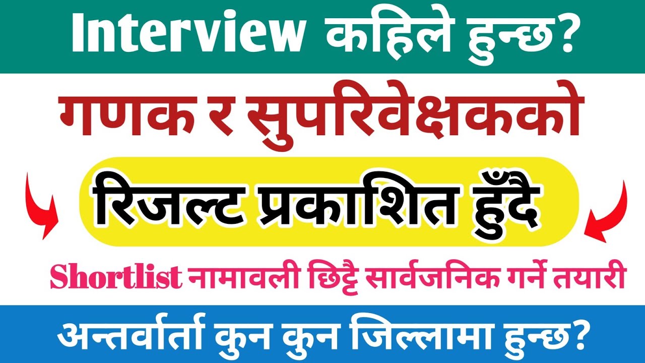 Ganak Result 2082 Update | Supervisor Shortlist  Interview Details | NSO Nepal Results| How to Check