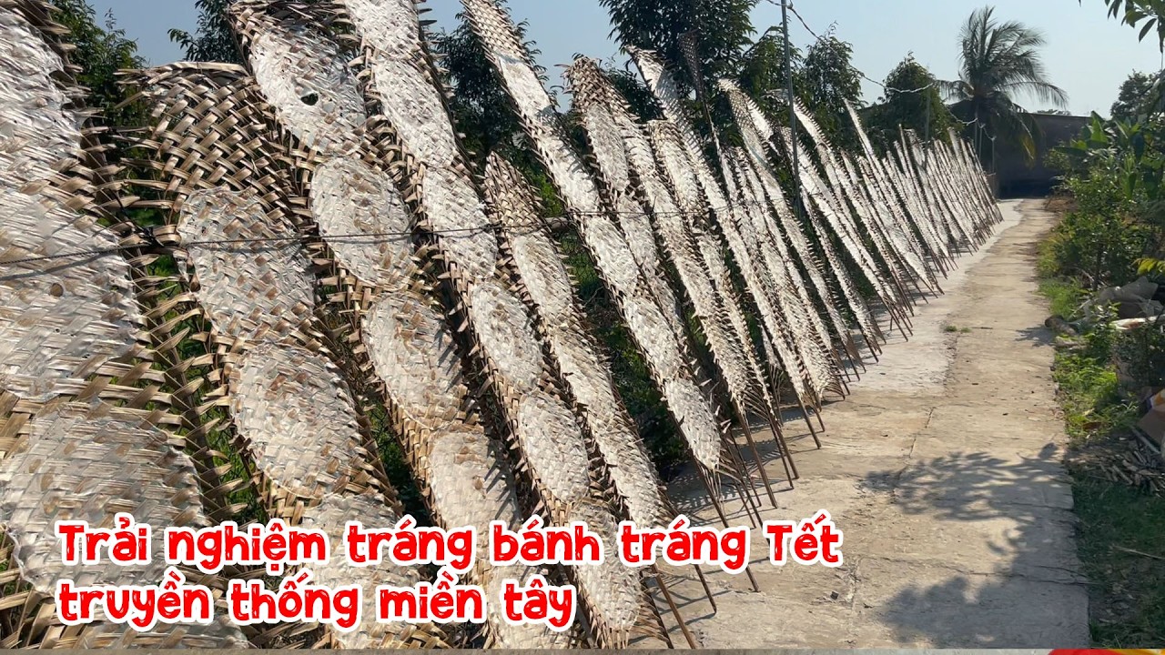 Trải nghiệm nghề tráng bánh tráng Tết truyền thống miền tây