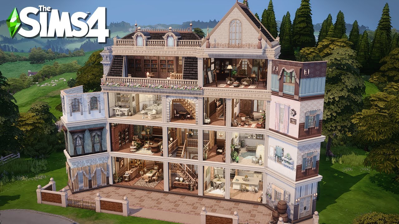 Victorian Dollhouse | The Sims4 Stop Motion Build | NoCC |【シムズ４建築】