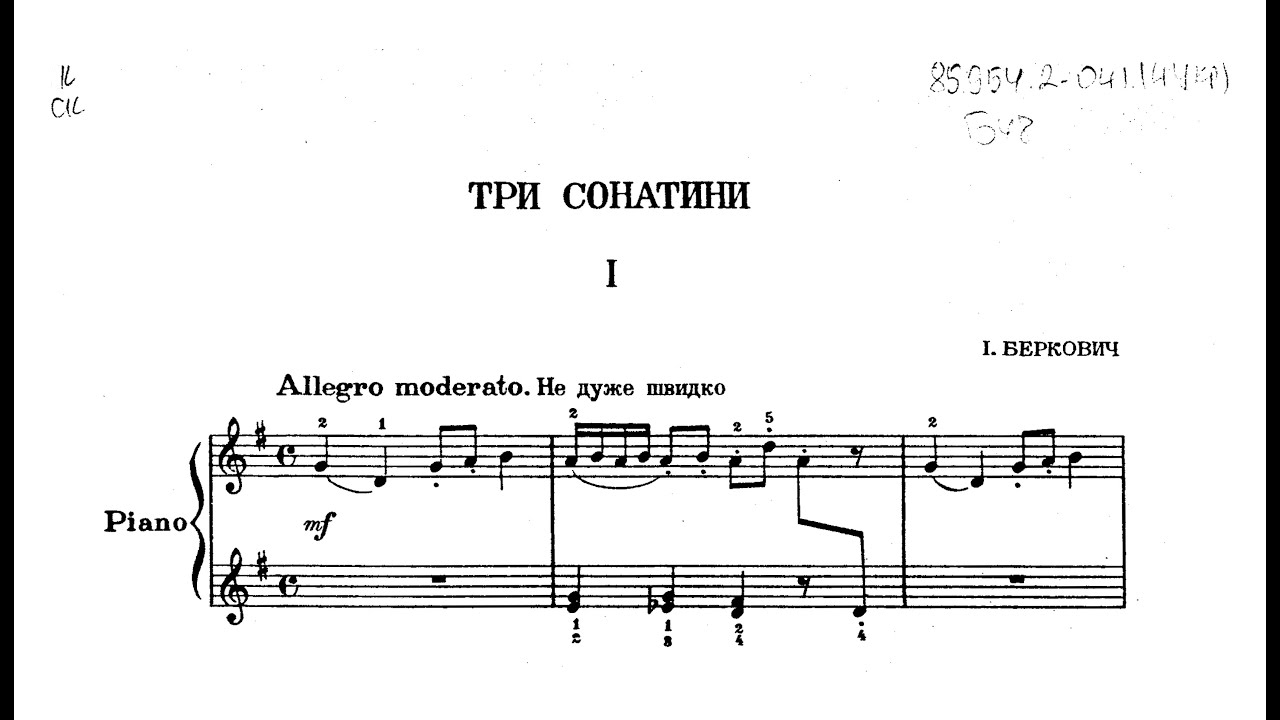 Isaak Berkovich: 3 Sonatinas