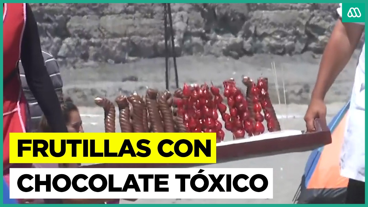 Advierten sobre venta de frutillas con chocolate tóxico que no se derrite bajo el sol