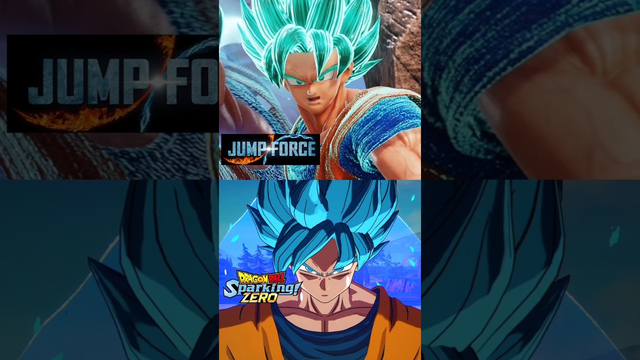SSJ Blue Goku Comparison | Sparking Zero VS Jump Force #dragonballsparkingzero
