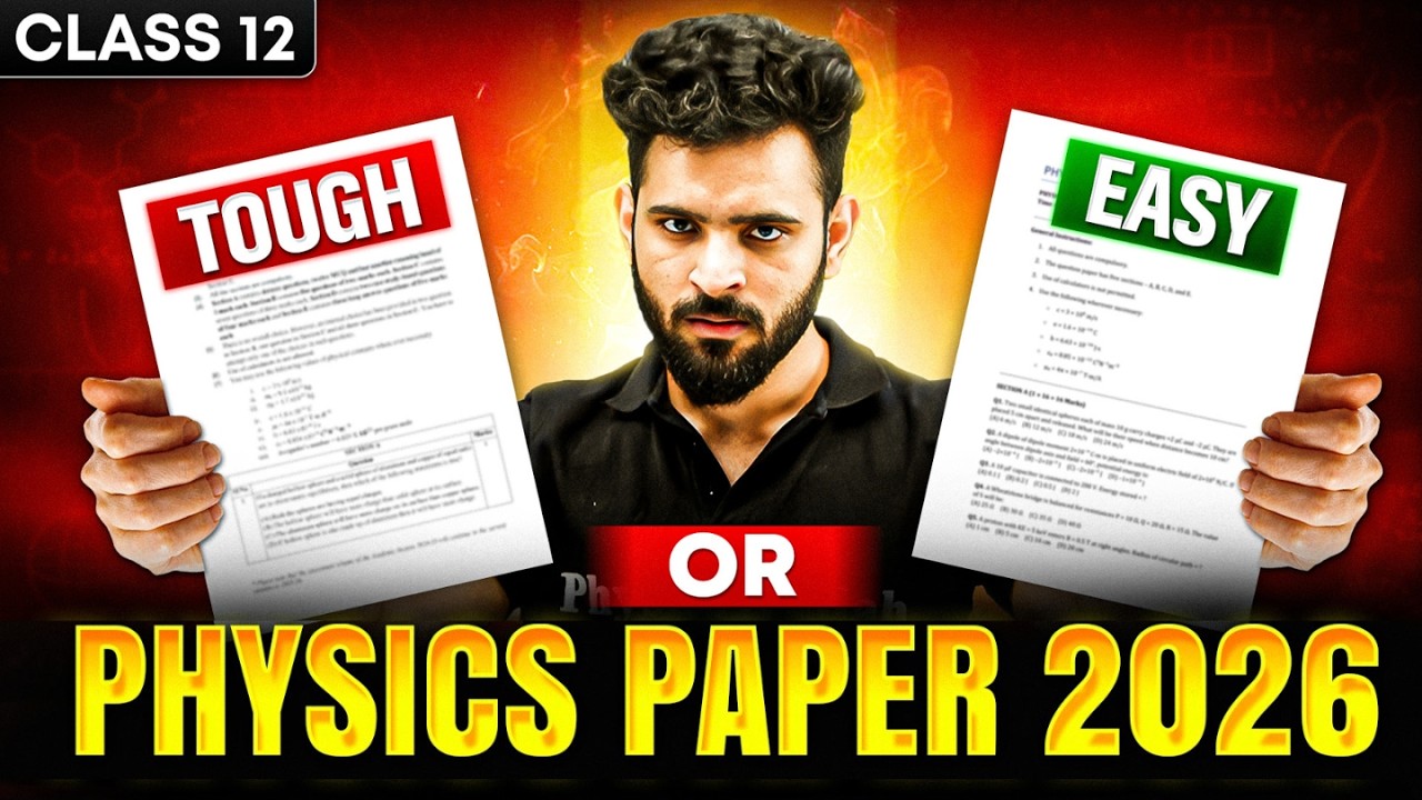 CBSE Class 12 Physics Paper 2026 🔥 Tough or Easy? 😱 | Previous Year Trends + Strategy | Akshay Sir